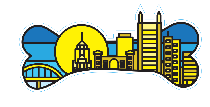 Pittsburgh Bone Skyline Sticker - Toni Unleashed