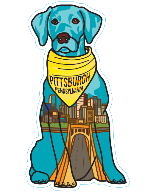 Pittsburgh City Dog Sticker