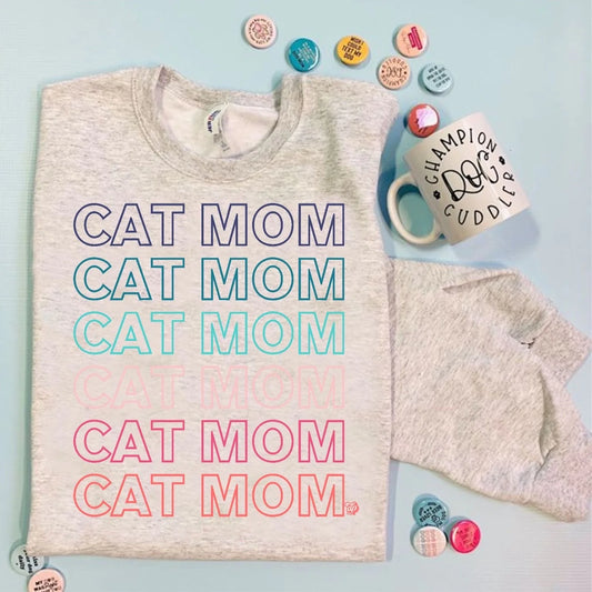 Cat Mom Rainbow Tee