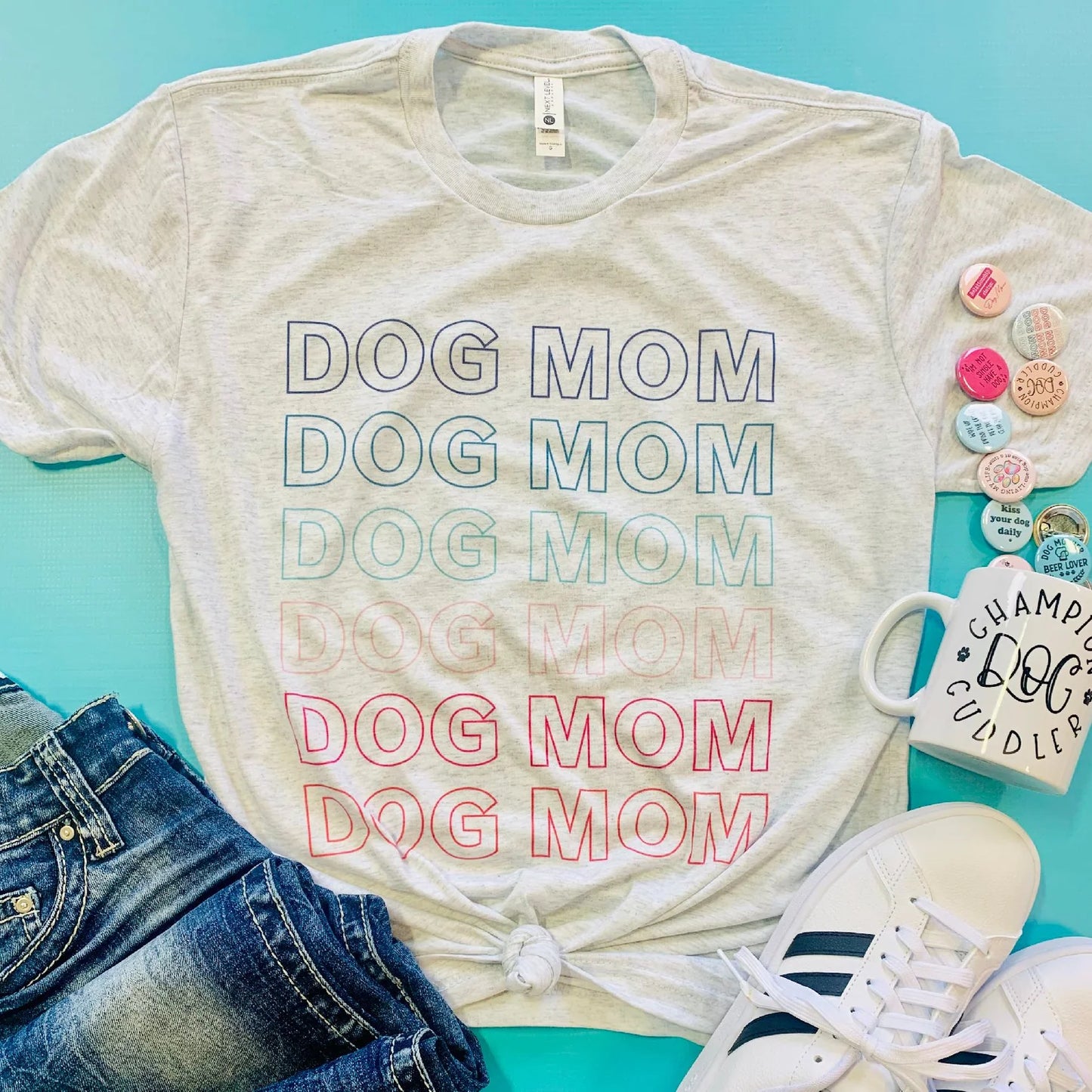 Rainbow Dog Mom Shirt